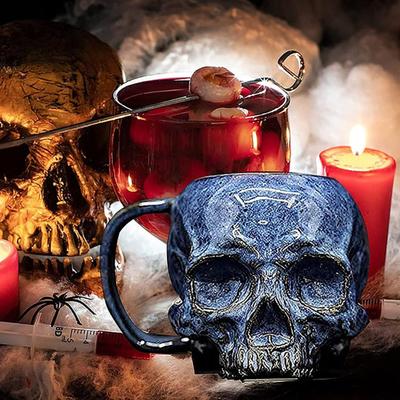 Кружка Череп Нержавеющая сталь Череп человека Кофейная чашка Жуткий Зомби Пивная кружка Танкард Чайная чашка Хэллоуин Тематическая вечеринка ужасов Подарок для мужчин