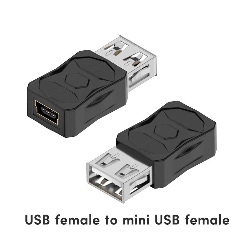 Адаптер USB-Micro-USB Mini-USB, двухсторонний преобразователь, поддержка зарядки, синхронизации данных, разъем 480 Мбит/с, двухсторонний адаптер F19E