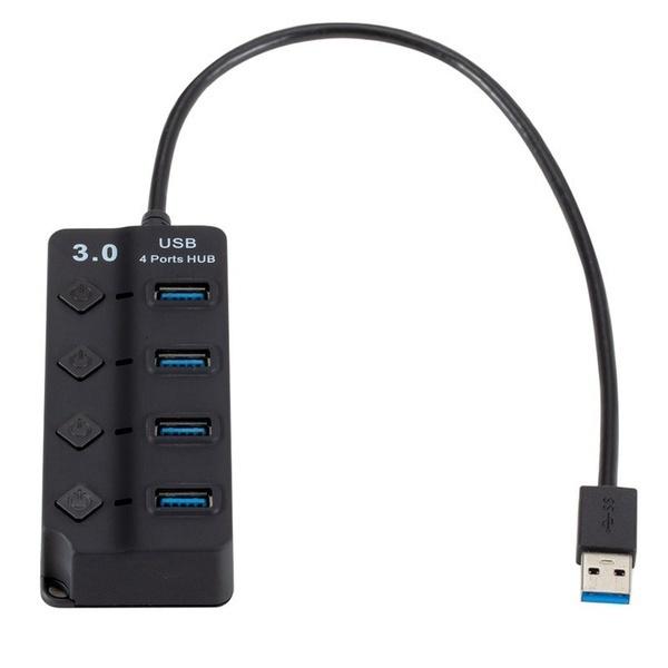 4/7-портовый концентратор USB 3.0. Высокоскоростной разветвитель-распределитель 5 Гбит/с с независимым светодиодным переключателем. Зарядный концентратор USB 3.0.