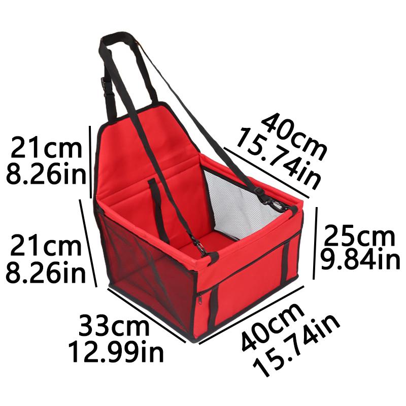 Pet Car Seat Dog Booster Seat Pet Travel Carrier Dog Car Basket Waterproof Pet Car Seat Adjustable Safety Strap Breathable