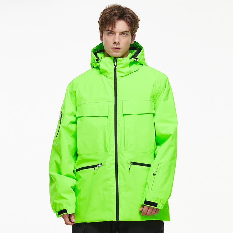 Лыжная куртка для женщин и мужчин, сноубордическая куртка, водонепроницаемая, ветрозащитная, утепленная, зимняя, для горных видов спорта на открытом воздухе, с капюшоном, теплая, с карманами