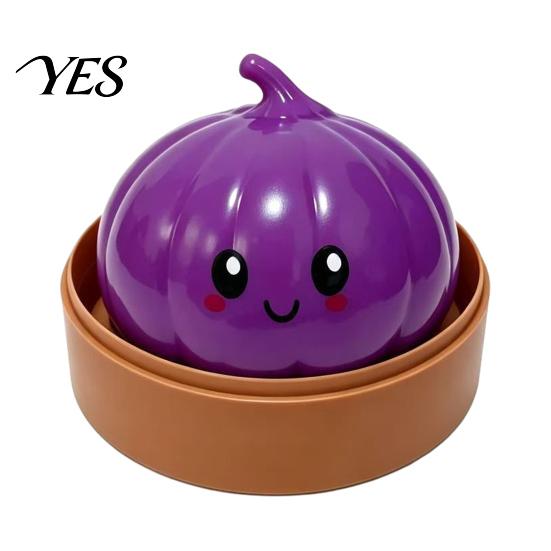 Calming Sensory Toy Sunglasses Pumpkin Stress Relief Toy, Slow Rebound Squeeze Soft Cartoon Dumpling Fidget Portable Decompression Gadget