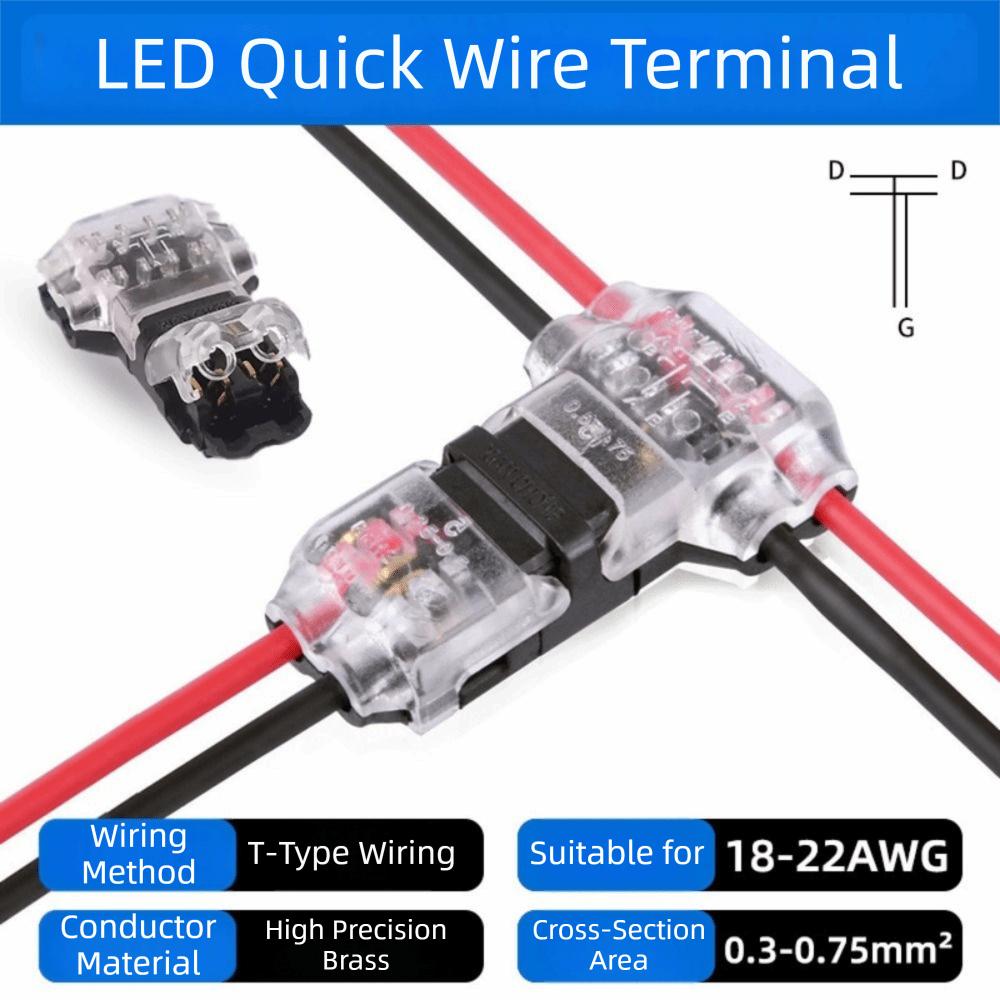 10 шт. для кабелей 18-22 AWG Низковольтный Разъем для Проводки Осветительные Установки