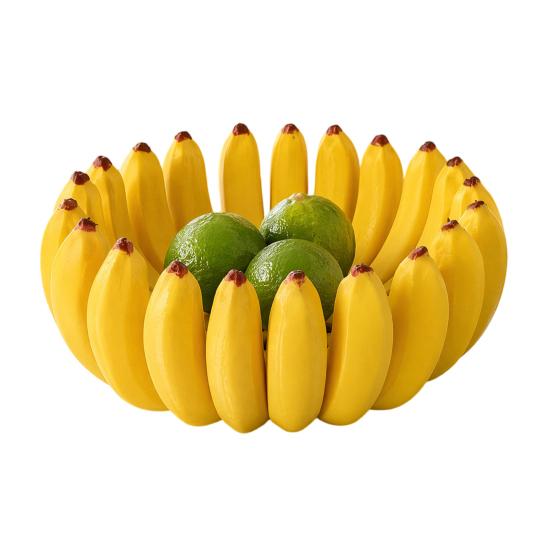 xiaobudian 3D Printed Banana Fruit Bowl, Large Capacity Tray Holder, Decorative Shape Food Serving Plate for Kitchen, Dining Table