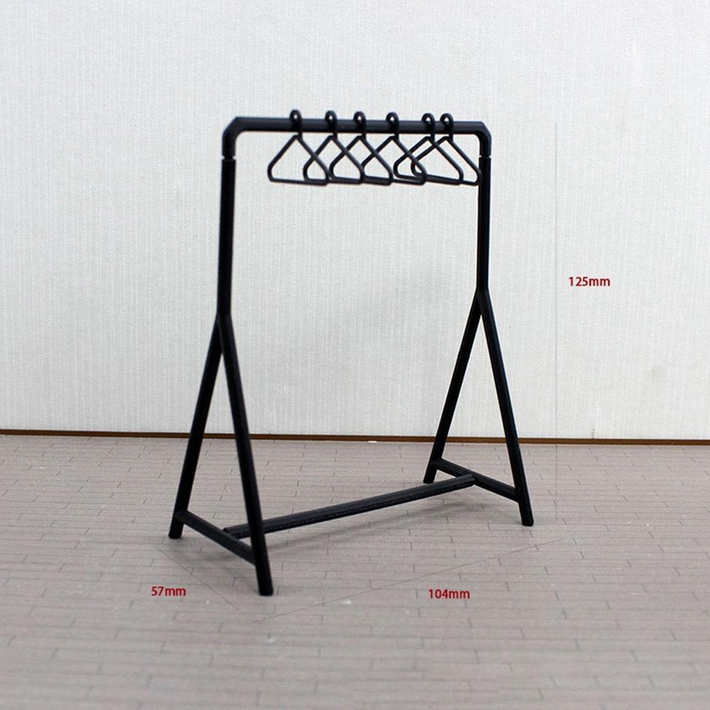 Mini Garment Rack 1/12 Organizer Hangers Set New Dollhouse Clothes Rack Dollhouse Decoration
