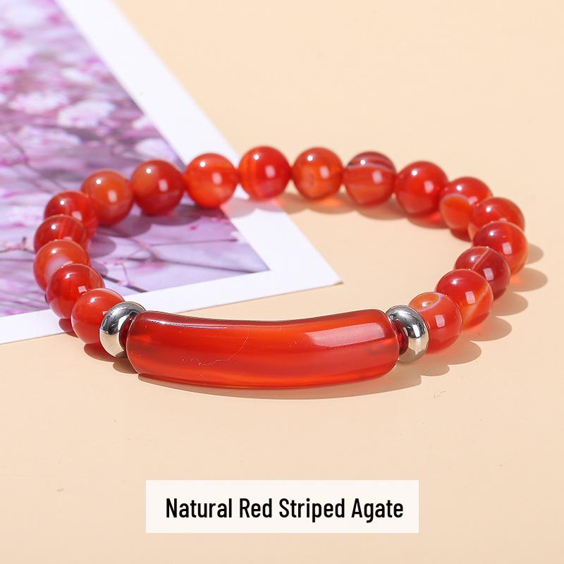 Браслет из розового кварца, зеленого авантюрина и тигрового глаза - Simple Fashion Jewelry