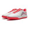 LiNing Comfortable Shock Absorbing Durable Low Top Youth Football Shoes Kids Football Shoes White Red ASTT010-7