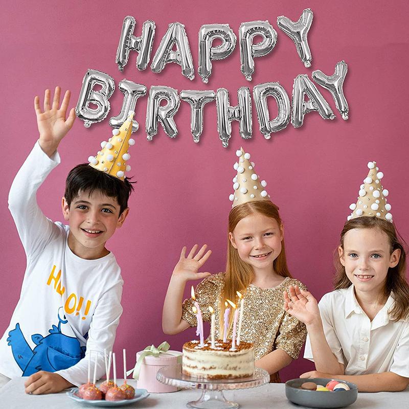 1/26 шт. 16-дюймовые фольгированные шары с алфавитом, серебряные алюминиевые шары-буквы, многоразовый декор, свадьба, день рождения, мероприятия