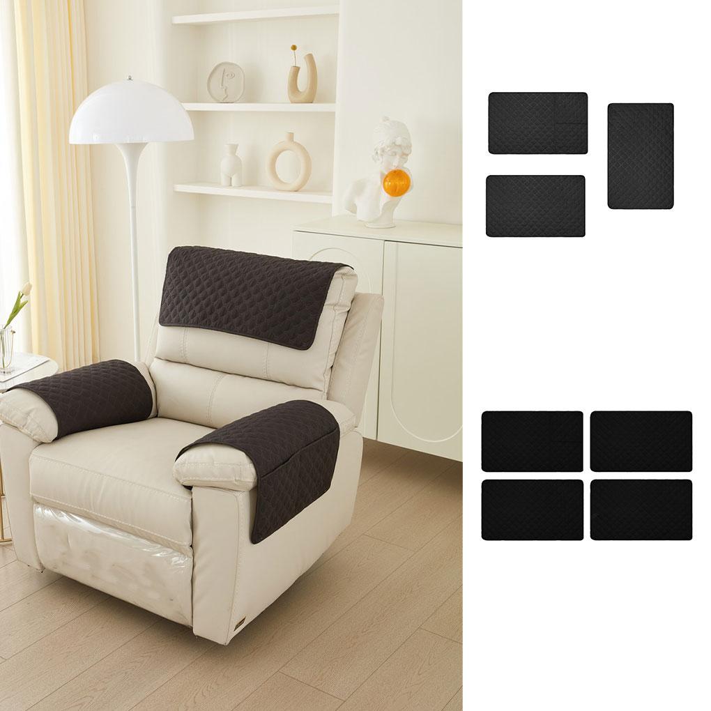 Комплект из 4 шт. Мягкая удобная накладка на подлокотник, простая установка, прочный полиэстер, надежная замена