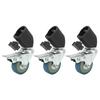 3pcs 22mm Swivel Caster Wheels Set for Photography Light Stand Studio Photo Video Shooting Locking