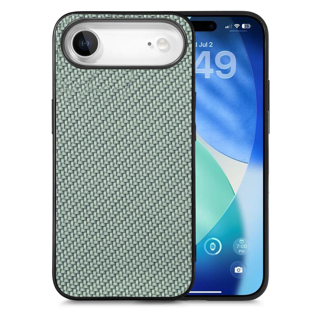 For iPhone Air Case Carbon Fiber Texture PU+PC+TPU Phone Back Cover