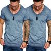 Fashion Men's Casual Tops V-neck T-shirt With Slim Fit And Premium Cotton Blend