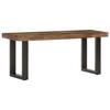 VidaXL Bench 110 Cm Solid Reclaimed Wood and Steel
