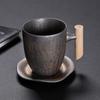 KuBac HoMmi New INS Stoneware Handmade Japanese Style Vintage Coffee Cup Afternoon Tea Ceramic Mug Set Retro Coffee Cup