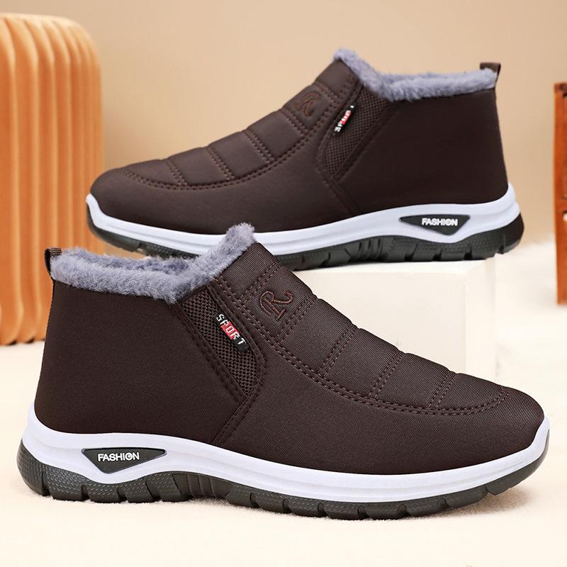Jinshiyuanshu Cotton Shoes Winter Cotton Boots Processing Customized Men's and Women's Same Thickened Short Boots One-pedal Sports Snow Boots