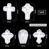 5pcs Silicone Silicone Molds Set White Cross Resin Molds Cross Shape Silicone Mould  DIY Decorative