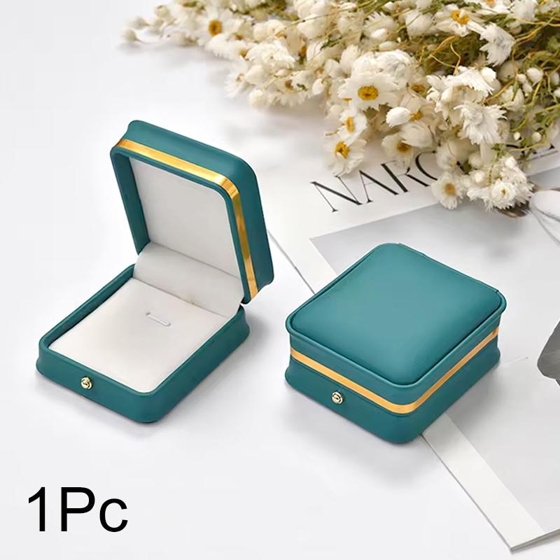 1 шт., высококачественная квадратная подарочная коробка для хранения предметов, атмосфера из искусственной кожи, модная минималистичная подарочная коробка для ювелирных изделий, подвесная коробка