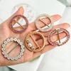 Clothes Corner Knotted Buckle Elegant Faux Pearl Rhinestone Round Love Heart T-shirt Scarf Clothing Corner Tie Clip Ring Fashion Jewelry