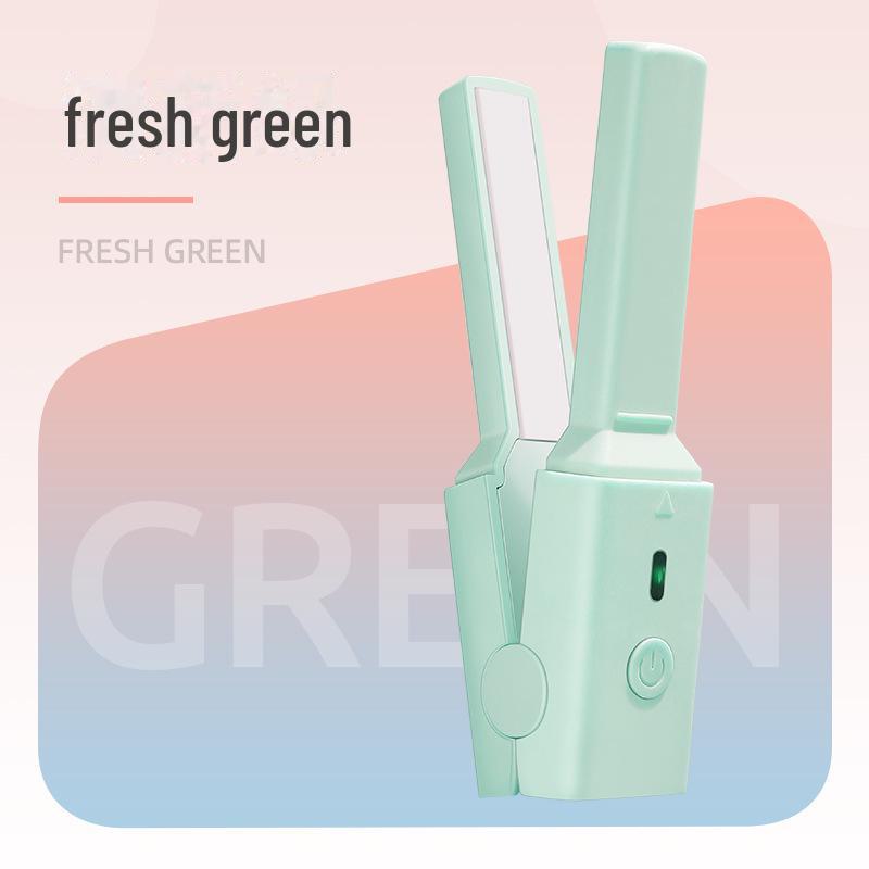 USB мини-выпрямитель для волос и щипцы для завивки двойного назначения - безопасный, портативный для общежитий, идеально подходит для челки