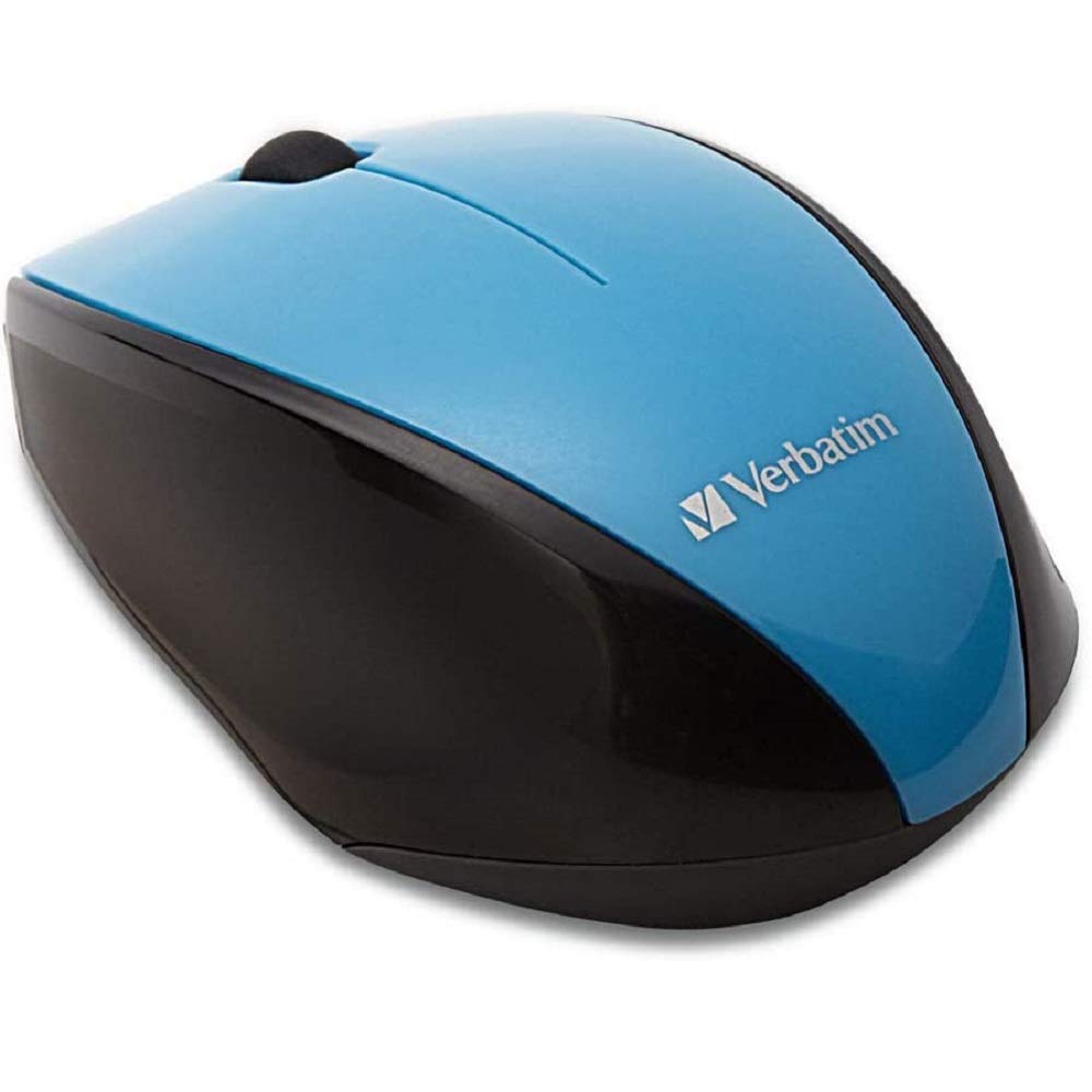 Verbatim Wireless LED Sensor Receiver MUSWBLBV1 Mouse, 2.4GHz, Blue, Type, Included, Blue,
