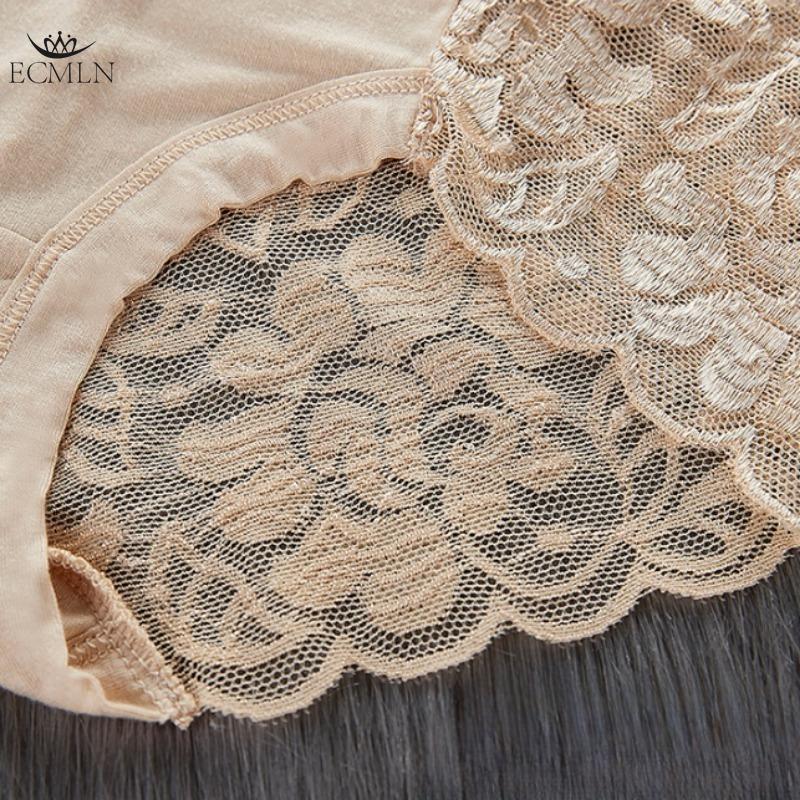 Women's Summer Thin Sexy Lace Panties Underwear Seamless Mid-high Waist Breathable Cotton Crotch Antibacterial Women's Briefs Knickers