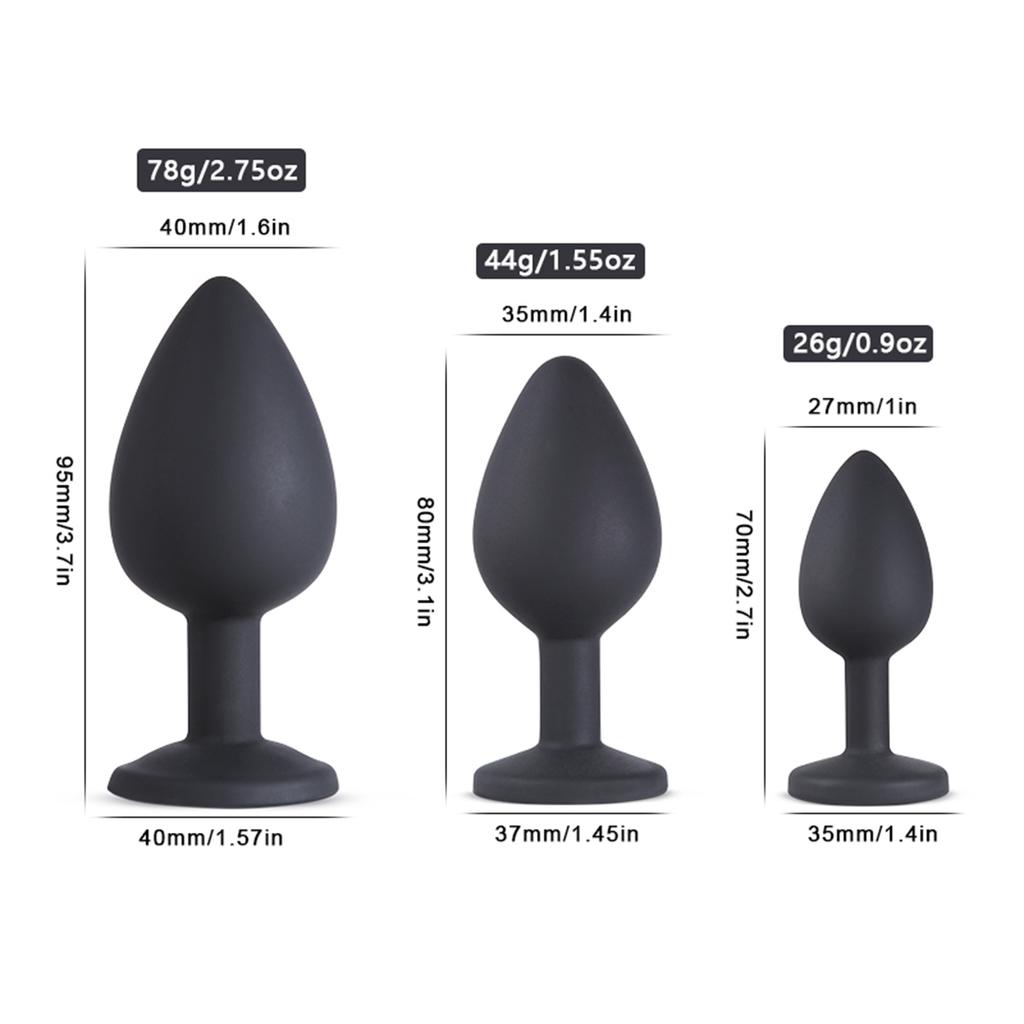 Sex Toy Adult Silicone Silicon Stainless Steel Metal Small Medium Big Set Jewelry Jewel Diamond Anal, Jewelry Shape Round Shape