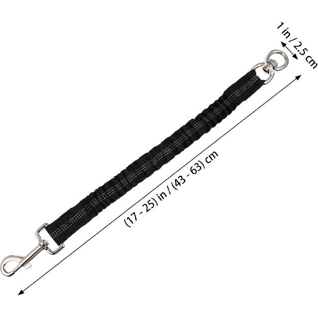 Светоотражающий поводок-удлинитель для собак Totority Прочный эластичный тренировочный поводок для маленьких и средних собак для прогулок, бега и активного отдыха Черный