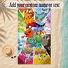 Beach TowelPokémon Custom Name Text Personalized Soft Towel for Beach Pool Indoor Home Decor Gift