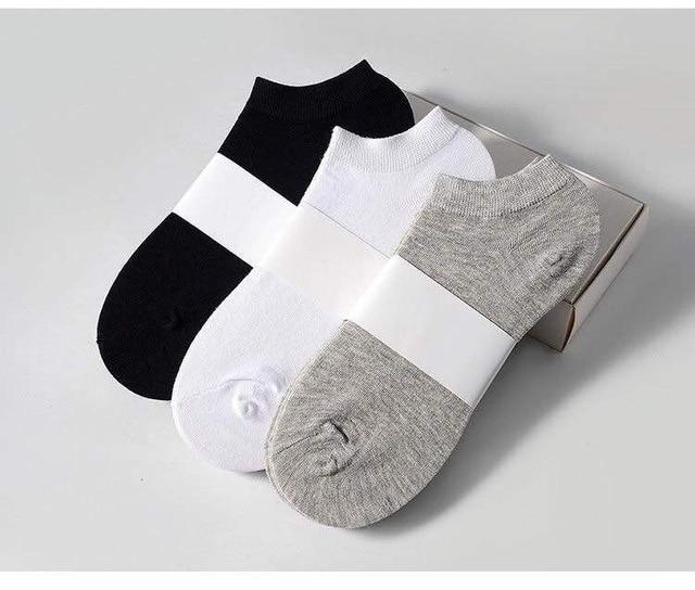10 Pairs Women Socks Breathable Sports Socks Solid Color Boat Socks Comfortable Cotton Ankle Socks White Black