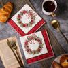 20pcs/Pac 33*33cm 2-Ply Disposable Party Napkin Christmas Pattern