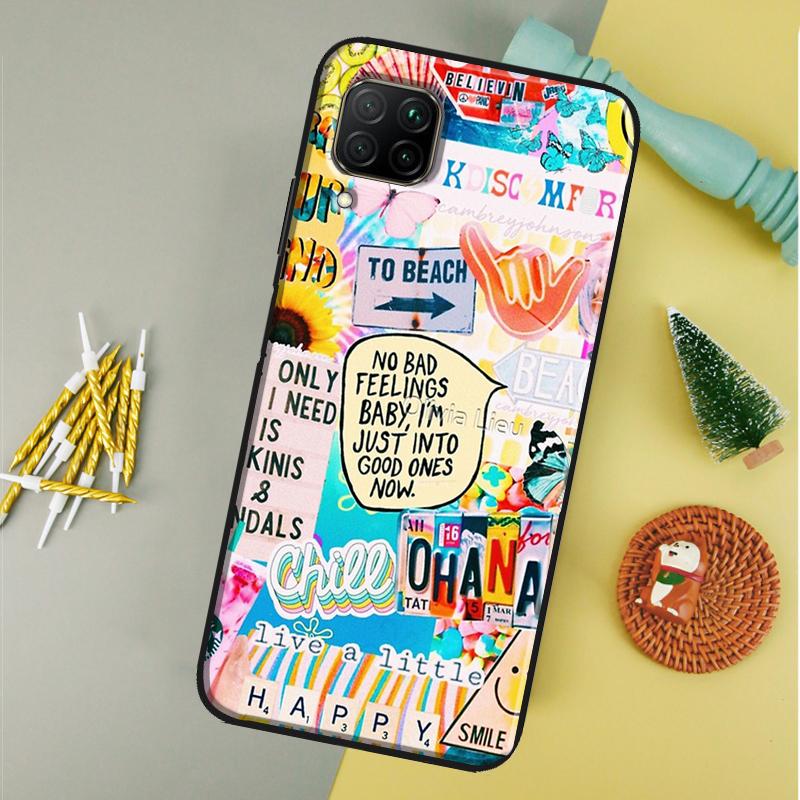 Summer Aesthetic Collage For Huawei P40 P20 P30 Lite P60 Pro Nova 12s 12i 11i 10 9 SE 5T Y91 Y90 Y60 Y70 Y72 Y61 Case