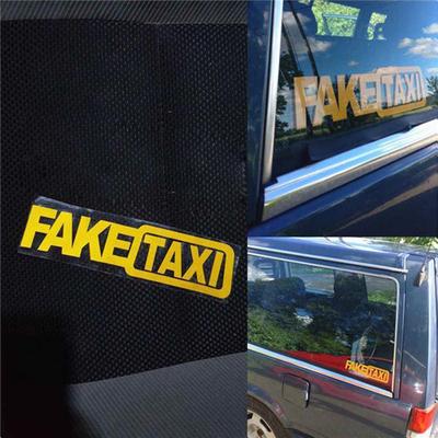FAKE TAXI Автомобильная наклейка Поддельное такси Drift Sign Забавная автомобильная наклейка Виниловая наклейка Декор Желтый