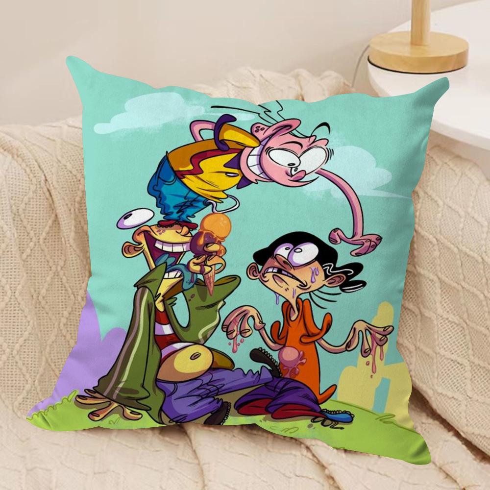 Чехол на подушку Ed, Edd n Eddy, шелковистый короткий плюш, двусторонний печатный наволочка для дивана, для всех сезонов, декор для дома, подарок