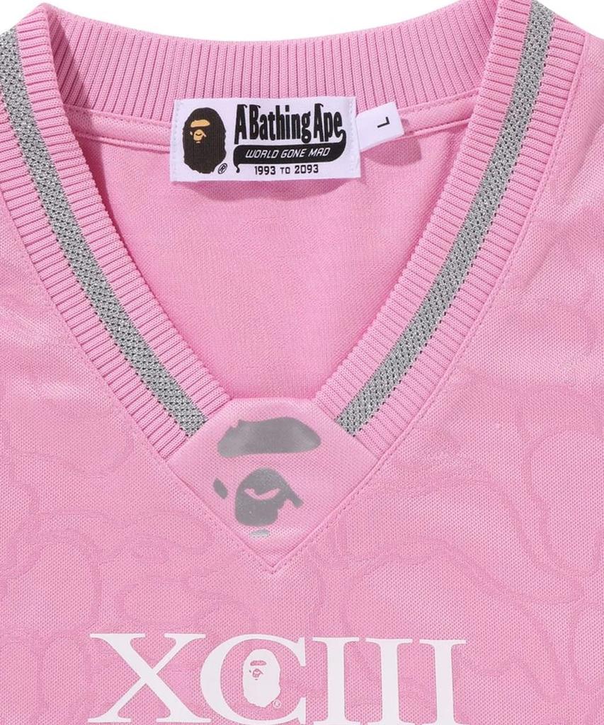 Beipeu Line Camo Multi-Logo Relaxed Fit Football Jersey (M) Pink