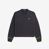 FRED PERRY [Womens] Tartan Panel Knit Shirt - Anchor Grey Afpf2531153-297