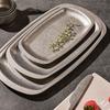 Stainless Steel Dinner Plate Retro Style Steak Plates Fruit Dish Buffet Plates  Restaurant