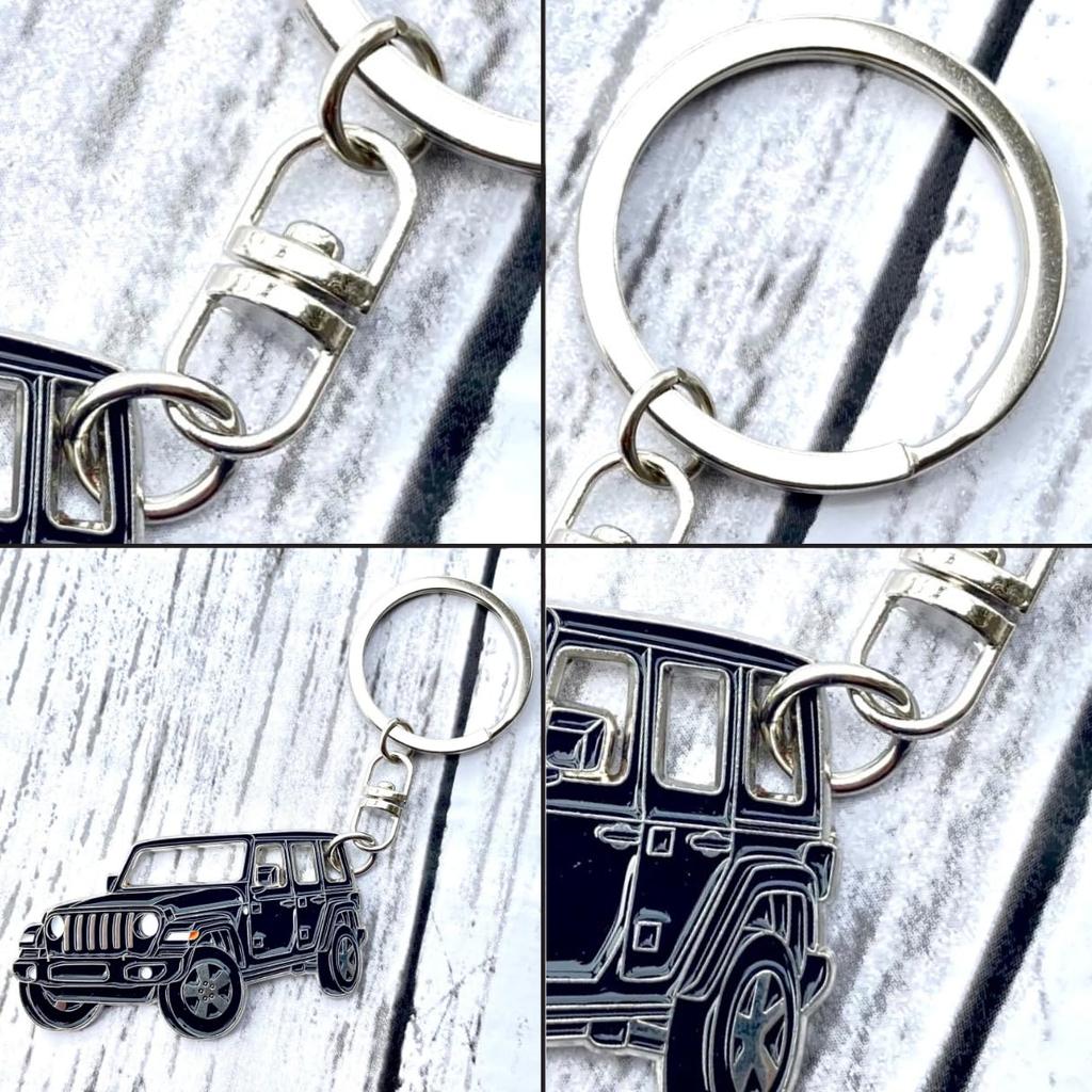 MO FACTORY Брелок для ключей Jeep Кольцо для ключей Wrangler JK JL Товары Jeep Аксессуары Wrangler Чехол для ключей, ярко-белый