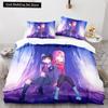 Darling In the Franxx Anime Duvet Cover Set with Pillow Covers Polyester Teens Kids Bedding Set Full Queen King Size Bed Linen