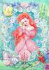 Tenyo In 108 Piece Jigsaw Puzzle Disney Nostalgic Tone Ariel Comes with Glue and Spatula Service Card Included [Made Japan] (18.2x25.7cm) D-108-013