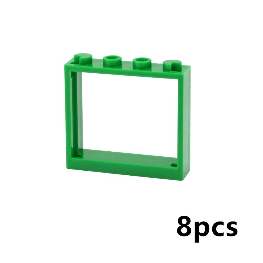 City Window Building Up Cubes Custom Build House Door Frame Glass Bricks Parts Fits 60594 60616 60621 60596 MOC Educational Tool Parts Fo