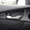 4 шт. Накладка на внутреннюю дверную ручку автомобиля, подходит для Honda Civic Sedan 2016-2018, внутренняя дверная накладка из углеродного волокна