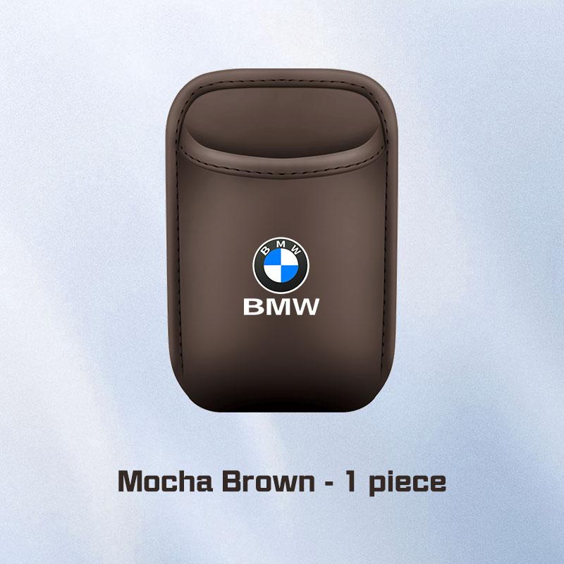 BBKH5 Leather Car Cup HolderFor BMW X1 X2X3 X5X6 X7 1 3 5 6 7 Series E46 E60 E90 E70 F15 G20 G30 G70 Seat Back/Door Drinks Storage Box