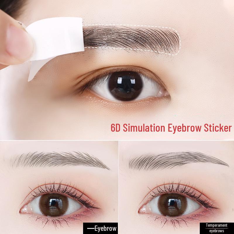 6D наклейки для бровей: Реалистичная водонепроницаемая татуировка-вышивка