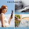 JISULIFE Портативный мини-ручной вентилятор, USB-перезаряжаемый 4500 мАч, бесшумный маленький вентилятор для дома, карманный вентилятор, электрический охлаждающий вентилятор
