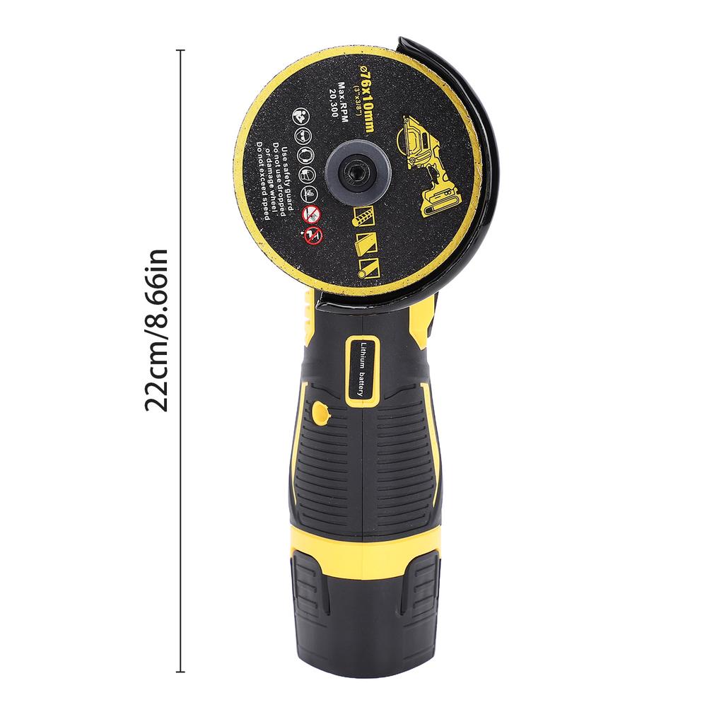 Ручная угловая шлифовальная машина 21 В Беспроводная машина для резки и полировки с перезаряжаемой батареей 19500 об/мин/мин МИНИ плиткорез