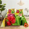 Tulip Bed Sheets Set With Pillows Case Flowers Bedsheet With Pillowcase 2 Pcs 3Pcs For Single Double Beds King Full Twin Size