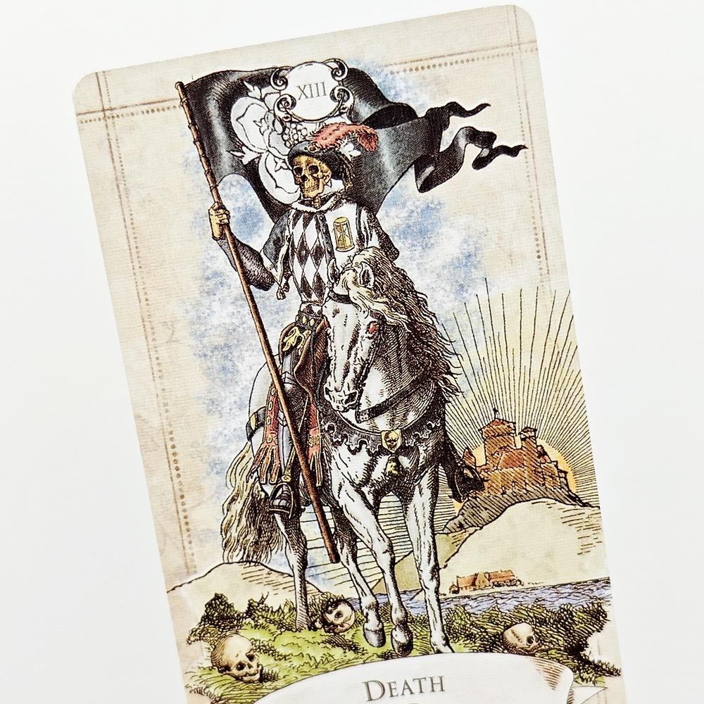 Колода Таро в старинном стиле, двухсторонняя, тисненая, 12*7 см, 79 шт., винтажные иллюстрации, подчеркивающие четкую символику, упакованная в жесткую коробку