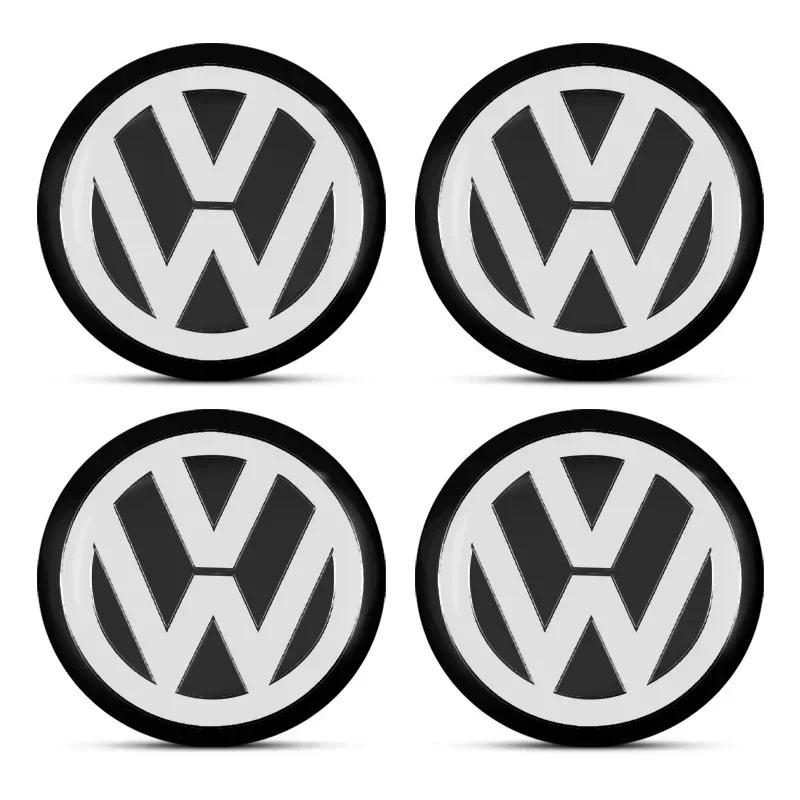 Для Volkswagen VW 4 шт. 56/60 мм Автомобильный значок Колпачки ступицы колеса Дисковые колпаки Автоаксессуары Для Volkswagen Golf-5 6 7 Jetta Lavida