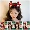 Plush Bowknot Hair Hoop Korean Style Christmas Headband Cute Christmas Hairband  Cosplay