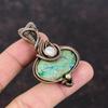 Кулон с азуритом и малахитом, подвеска из радужного лунного камня, медная проволока, кулон, ювелирные изделия из настоящего драгоценного камня, подарок для женщин, медные украшения ручной работы